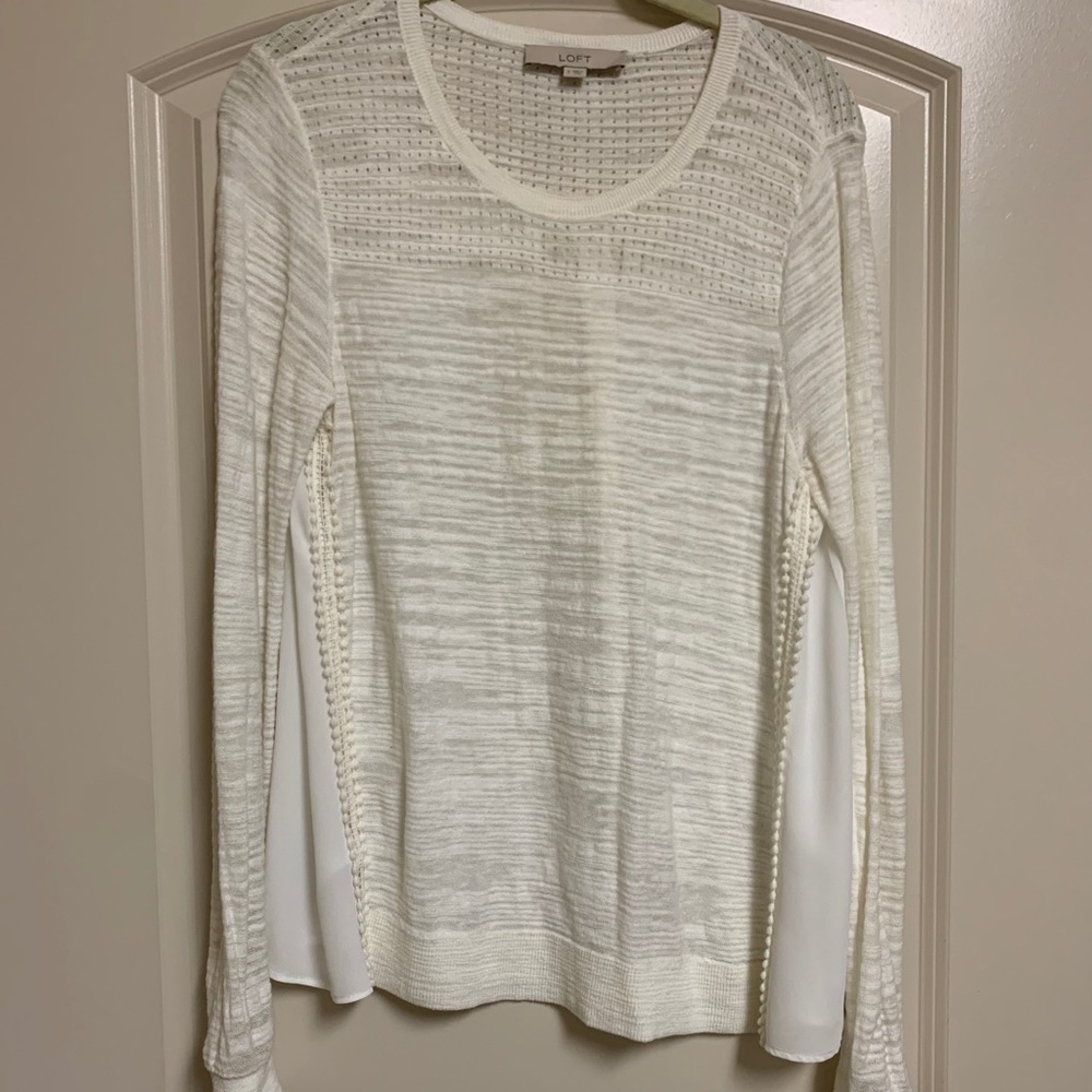 Loft White Sweater
